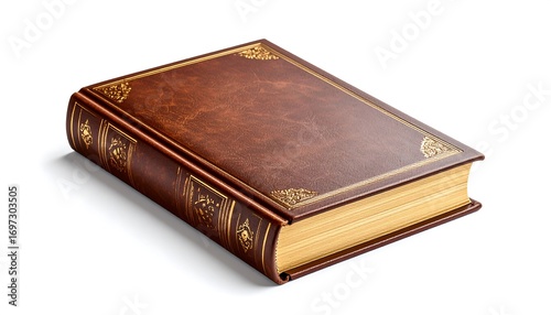 Antique leather-bound book