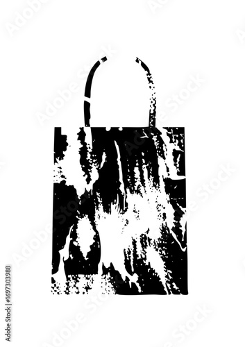 Vector Abstract padlock with dynamic brushstrokes.