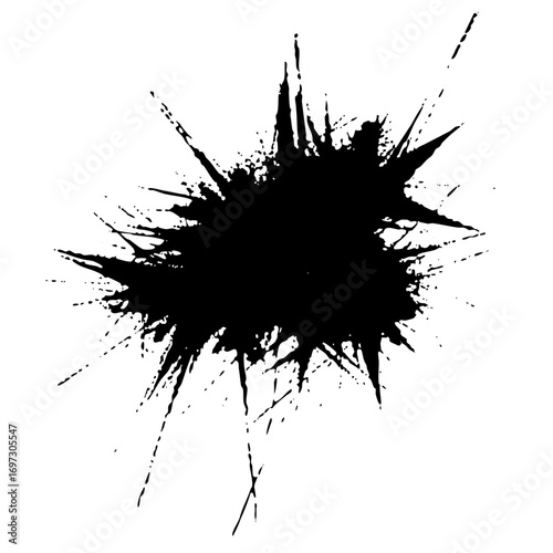 Vector Dynamic splatter features a bold abstract ink burst.