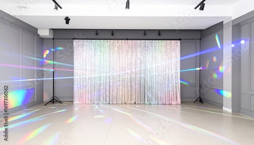 Rainbow Prism Curtain Wall in Elegant Studio