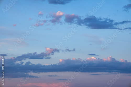 Wallpaper Mural Soft pastel sky with scattered clouds during sunset. Torontodigital.ca
