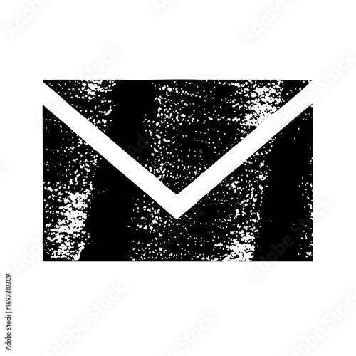Vector Minimalist envelope with downward pointing .