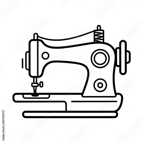 sewing machine isolated on white