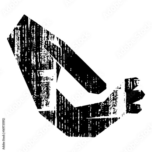 Vector Abstract distressed typographic featuring the letters TILE.