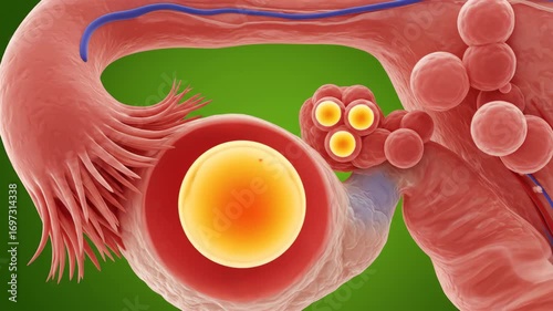 Ovarian Anatomy: Medical Illustration of Reproductive Biology