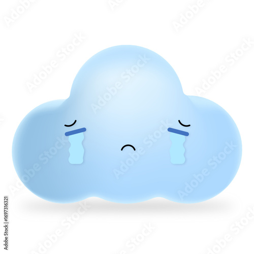 Cloud 3D Mascot Character Expression Stock Glassmorphism Infographic Cartoon Icon Asset Png Svg Images	
