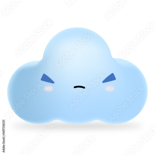 Cloud 3D Mascot Character Expression Stock Glassmorphism Infographic Cartoon Icon Asset Png Svg Images	
