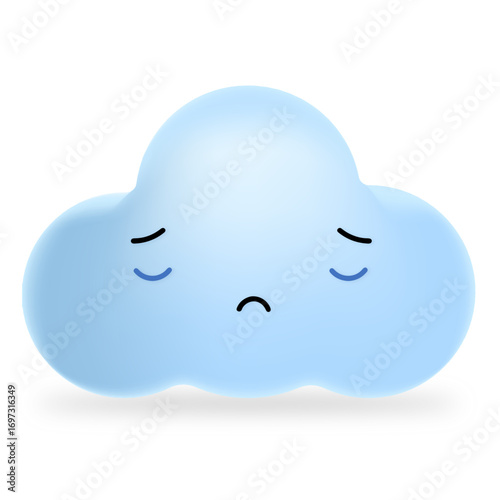 Cloud 3D Mascot Character Expression Stock Glassmorphism Infographic Cartoon Icon Asset Png Svg Images	
