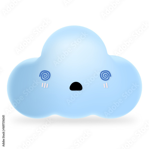 Cloud 3D Mascot Character Expression Stock Glassmorphism Infographic Cartoon Icon Asset Png Svg Images	
