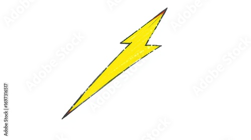 Yellow Lightning Bolt Sketch.