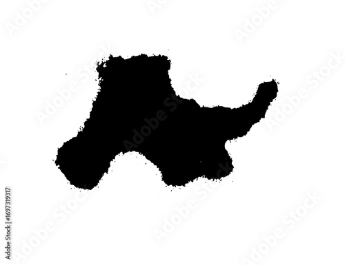 Vector Abstract black shape resembling a stylized animal form.