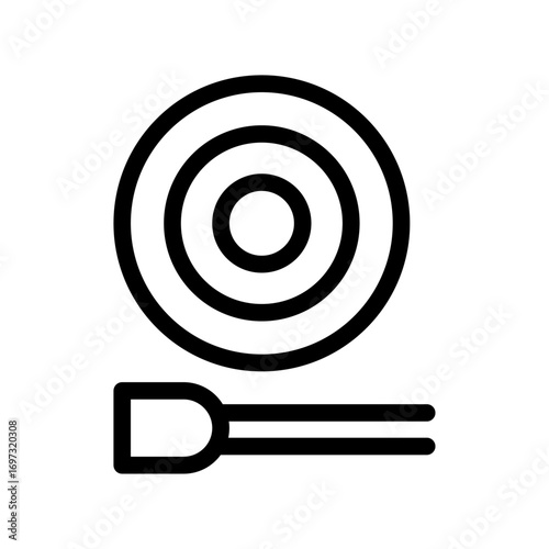 Coiled Fiber Cable Line Icon of Fiber Optic Icon Set