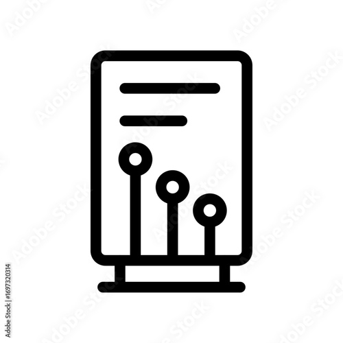 Fiber Optic Installation Document Line Icon of Fiber Optic Icon Set
