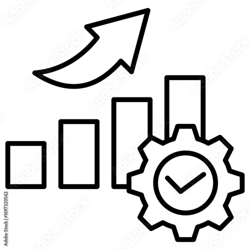 Productivity Growth Outline Icon