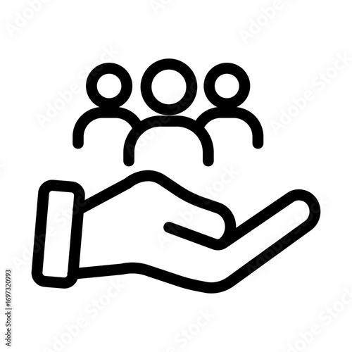Employee Support Line Icon of Company Culture Set