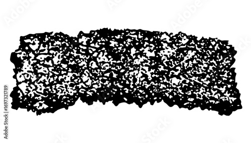 Vector Abstract black brushstroke texture with scattered voids.