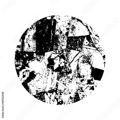 Vector Abstract geometric shapes form a dynamic circular .