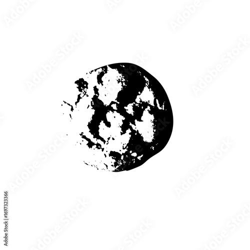 Vector Abstract globe with distressed texture