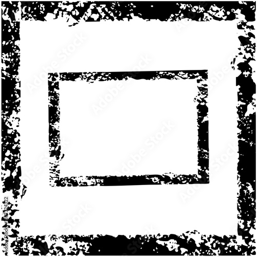 Vector Distressed rectangular frames create a layered grunge effect.