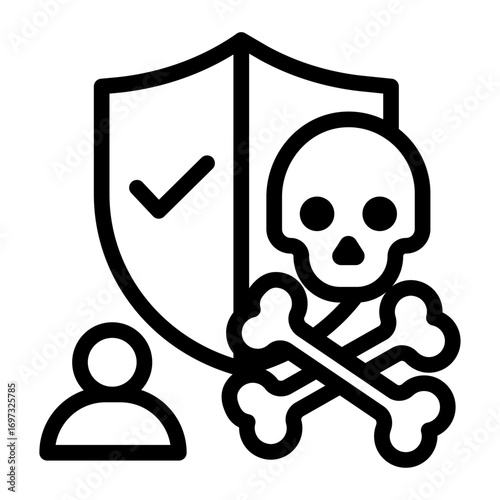 Penetration Testing Line Icon of Ethical Hacking Icon Set