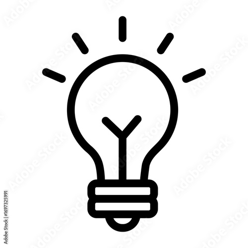 Light Bulb Idea Line Icon of Business Intelligence (BI) Icon Set