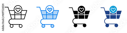 Wishlist icon set multiple style collection