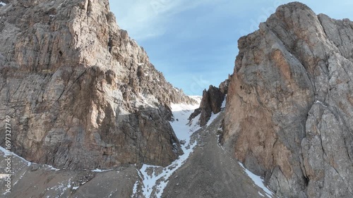 Snowy mountains in Quba, Azerbaijan