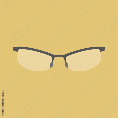 oval glasses vector illustration
