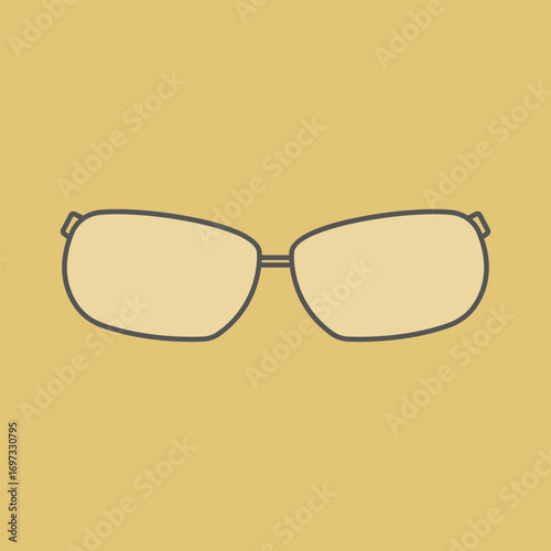 round glasses vector illustration