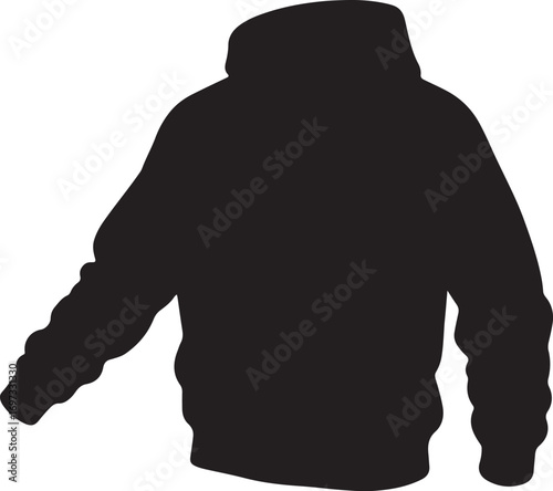 Silhouette of a rocky promontory against a white clean background
