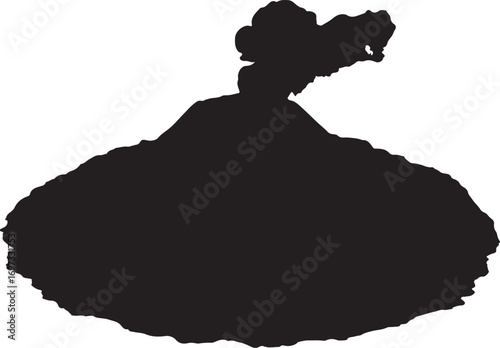 Abstract vector silhouette of a coastline for graphic design elements