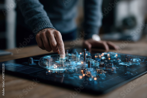 Innovation and digital transformation in business models through interactive technology urban office environment visual content