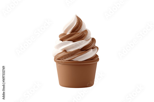 Delicious Swirl of Chocolate and Vanilla Frozen Yogurt
