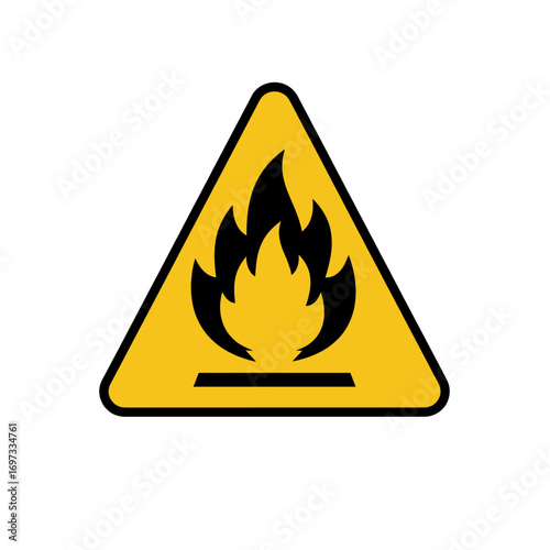 Warning Triangle with Fire Hazard Sign