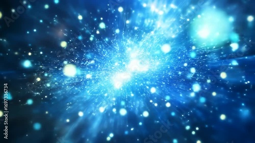 Abstract blue explosion background