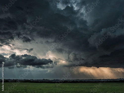 storm clouds over the city