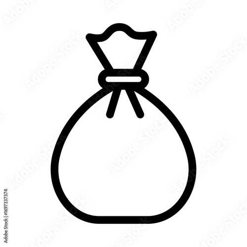 Garbage Bag Line Icon of Waste Collection Icon Set