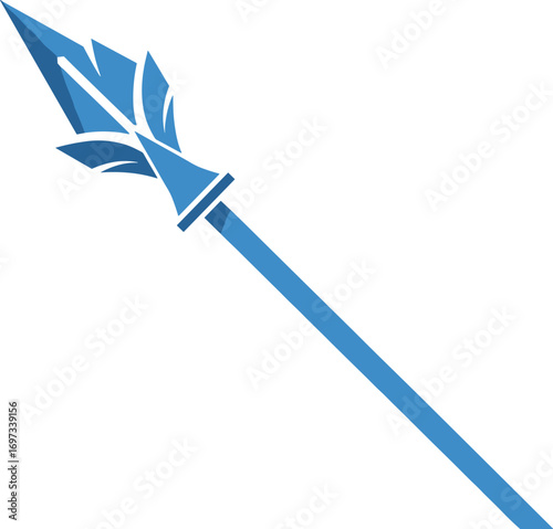 blue spear weapon design clip art preview