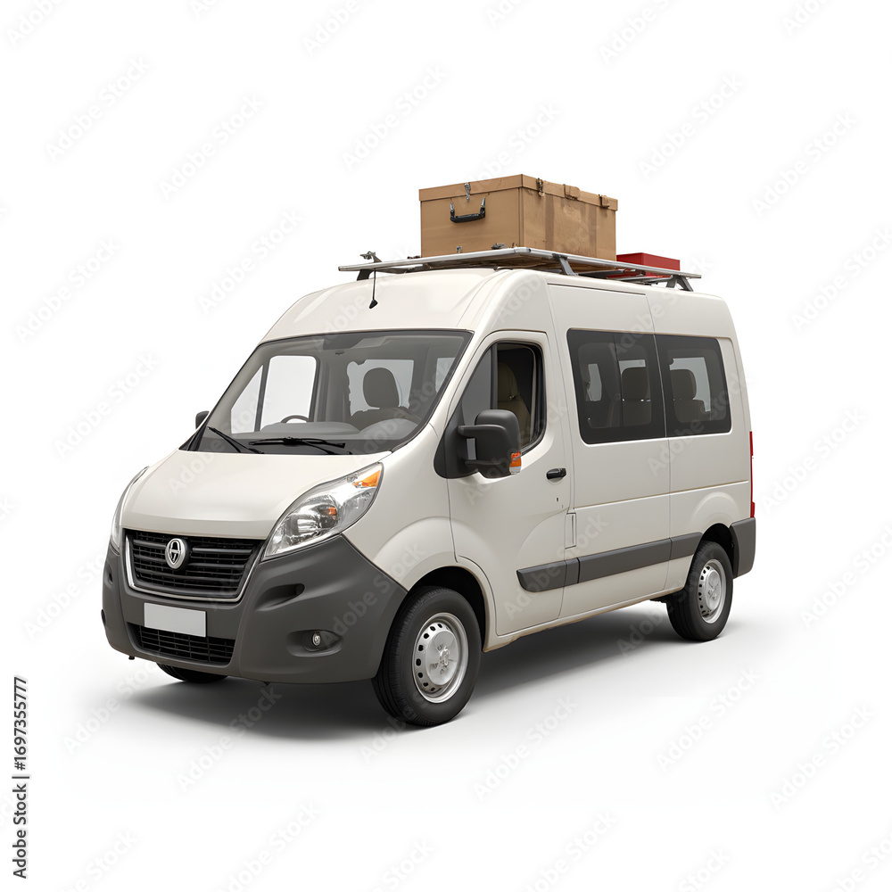 Naklejka premium Stylish travel van ready for adventures, minimalist design