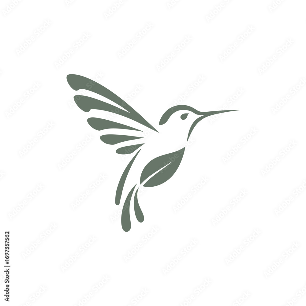 Fototapeta premium Hummingbird Logo Design – Elegant Bird Symbol for Nature, Beauty, and Creative Branding