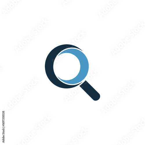 Search Logo Design – Magnifying Glass Icon for Business, Technology, and Web Services