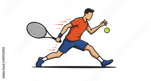 tennis player vector