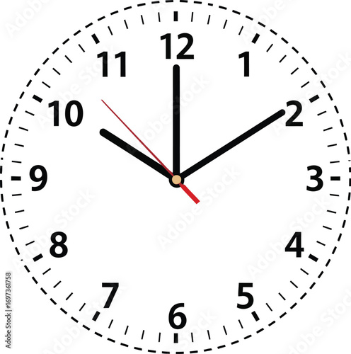 Classic analog clock face showing ten past ten, representing time and punctuality.
