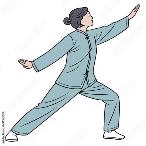 Woman Practicing Tai Chi Finding Balance and Serenity