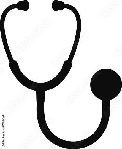 Black stethoscope medical instrument healthcare doctor
