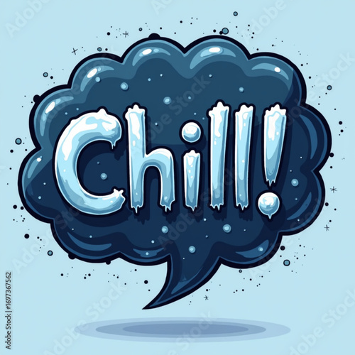 vector illustration of a chill cloud