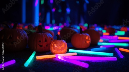 Pumpkin Glow Sticks For Halloween Dance Floor