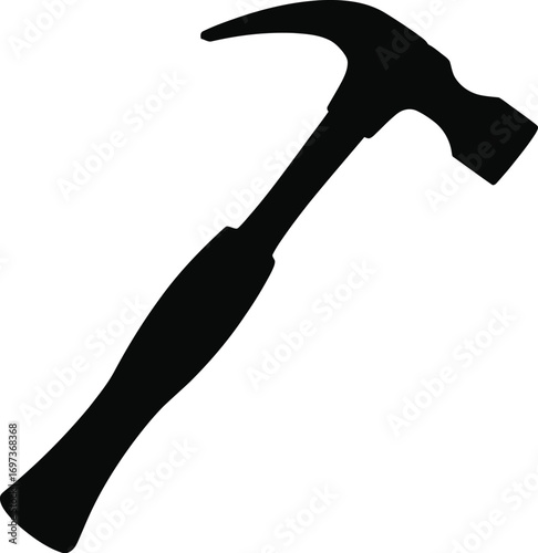 Black claw hammer silhouette tool