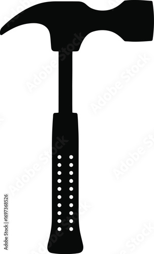 Black claw hammer tool silhouette