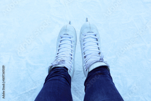 Wallpaper Mural feet in skates on ice Torontodigital.ca